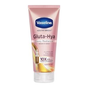 Vaseline Gluta-Hya Dewy Radiance Lotion for Face & Body | Gives Brighter Skin | Glutathione & Niacinamide Infused Moisturizer, 200m