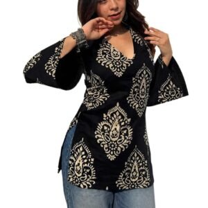 ANNI Designer Cotton Short Kurti for Women | Stylish Kurti | Short Kurti Top | Casual Kurta for Women | Comfortable Cotton Kurtis for Womens