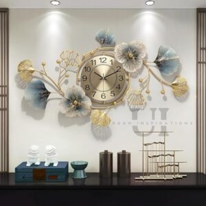 Metal Wall Clock Big Antique Decorative Stylish Latest Watch & Decoration Design For Home Decor Interior Gold For Bedroom Living Room Dining Office Farm Cafes Restaurant Hotels House Hall Item 70cm