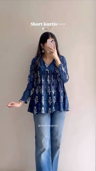 Arayna Women's Pure Cotton Paisley Printed Tunic Top – Comfortable Everyday Wear